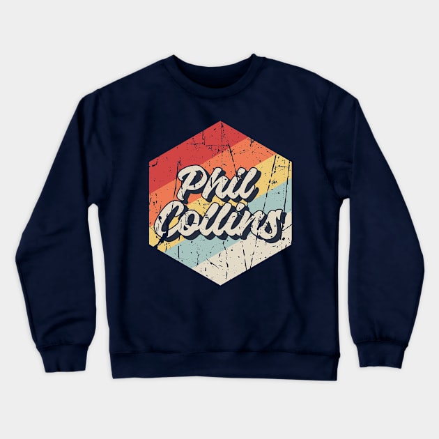 Phil Collins Retro Crewneck Sweatshirt by Arestration